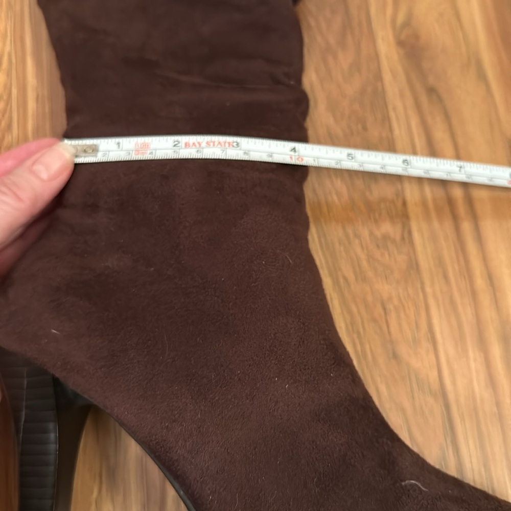 Apostrophe Brown Faux suede boots size 7 - Picture 11 of 13